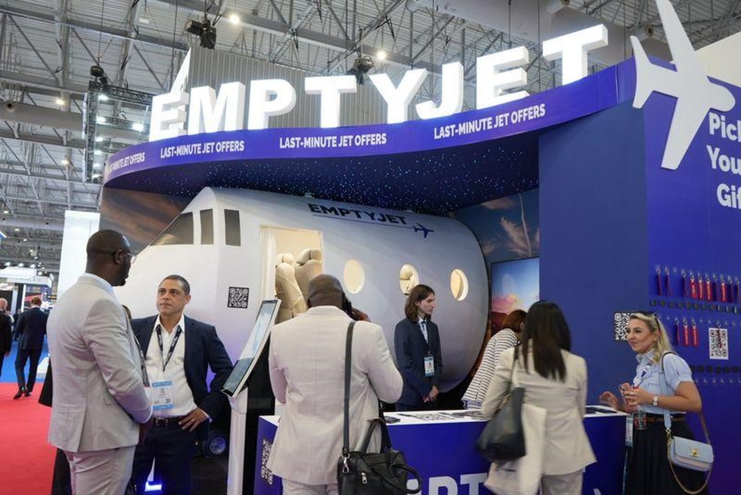 EmptyJet exhibition booth at Dubai Airshow 2025